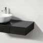 Image of VitrA: Origin Glass Countertop with Left Siphon Hole (900mm)