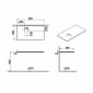 Image of VitrA: Origin Neolith Countertop with Left-side Siphon Hole (900mm)