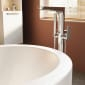 Image of VitrA: Root Round Floor-standing Bath Shower Mixer Tap