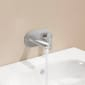 Image of VitrA: Root Round Wall-mounted Basin Mixer Tap with Lever Handle