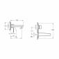 Image of VitrA: Root Round Wall-mounted Basin Mixer Tap with Lever Handle