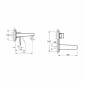 Image of VitrA: Root Square Wall-mounted Basin Mixer Tap