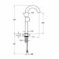 Image of VitrA: Liquid Countertop Tall Basin Mixer with Left Handle