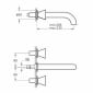 Image of VitrA: Liquid Wall-mounted Basin Mixer Tap with Two Handles