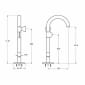 Image of VitrA: Liquid Floor-mounted Basin Mixer Tap with Right Handle
