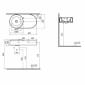 Image of VitrA: Liquid Washbasin with Right Countertop (800mm)