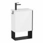 Image of Roca: Mini Cloakroom Wall-hung Vanity Unit and Basin with One Door (465mm)