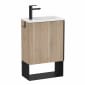 Image of Roca: Mini Cloakroom Wall-hung Vanity Unit and Basin with One Door (465mm)