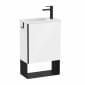 Image of Roca: Mini Cloakroom Wall-hung Vanity Unit and Basin with One Door (465mm)