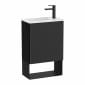 Image of Roca: Mini Cloakroom Wall-hung Vanity Unit and Basin with One Door (465mm)