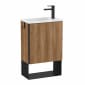 Image of Roca: Mini Cloakroom Wall-hung Vanity Unit and Basin with One Door (465mm)