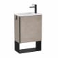 Image of Roca: Mini Cloakroom Wall-hung Vanity Unit and Basin with One Door (465mm)