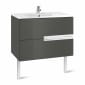 Image of Roca: Victoria-N Unik wall-hung Vanity Unit with basin and two drawers (1000mm)
