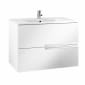 Image of Roca: Victoria-N Unik wall-hung Vanity Unit with basin and two drawers (1000mm)