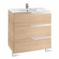 Image of Roca: Victoria-N Unik Wall-hung Vanity Unit with Basin & Three Drawers (1000mm)