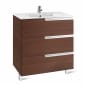 Image of Roca: Victoria-N Unik Wall-hung Vanity Unit with Basin & Three Drawers (1000mm)