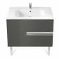Image of Roca: Victoria-N Unik Wall-hung Vanity Unit with Square Basin and Two Drawers (800mm)