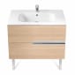 Image of Roca: Victoria-N Unik Wall-hung Vanity Unit with Square Basin and Two Drawers (800mm)