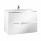 Image of Roca: Victoria-N Unik Wall-hung Vanity Unit with Square Basin and Two Drawers (800mm)