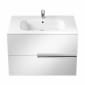 Image of Roca: Victoria-N Unik Wall-hung Vanity Unit with Square Basin and Two Drawers (800mm)