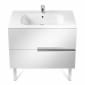 Image of Roca: Victoria-N Unik Wall-hung Vanity Unit with Square Basin and Two Drawers (800mm)