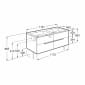 Image of Roca: Victoria-N Unik Wall-hung Vanity Unit with Double Basins & Four Drawers (1190mm)
