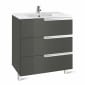 Image of Roca: Victoria-N Unik Wall-hung Vanity Unit with Basin & Three Drawers (700mm)