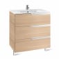 Image of Roca: Victoria-N Unik Wall-hung Vanity Unit with Basin & Three Drawers (700mm)