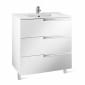 Image of Roca: Victoria-N Unik Wall-hung Vanity Unit with Basin & Three Drawers (700mm)