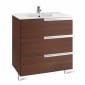 Image of Roca: Victoria-N Unik Wall-hung Vanity Unit with Basin & Three Drawers (700mm)