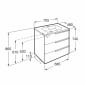 Image of Roca: Victoria-N Unik Wall-hung Vanity Unit with Basin & Three Drawers (700mm)