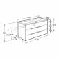 Image of Roca: Victoria-N Unik Wall-hung Vanity Unit with Six Drawers & Double Basins (1190mm)