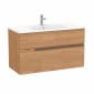 Image of Roca: Victoria-N Unik Wall-hung Wide Vanity Unit with Basin & Two Drawers (1000mm)