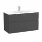 Image of Roca: Victoria-N Unik Wall-hung Wide Vanity Unit with Basin & Two Drawers (1000mm)