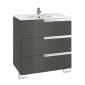Image of Roca: Victoria-N Unik Wall-hung Vanity Unit with Basin and Three Drawers (600mm)