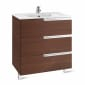 Image of Roca: Victoria-N Unik Wall-hung Vanity Unit with Basin and Three Drawers (600mm)