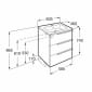 Image of Roca: Victoria-N Unik Wall-hung Vanity Unit with Basin and Three Drawers (600mm)