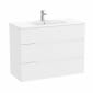 Image of Roca: Victoria-N Unik Wall-hung Vanity Unit with Basin & Three Drawers (1000mm)