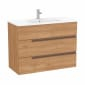 Image of Roca: Victoria-N Unik Wall-hung Vanity Unit with Basin & Three Drawers (1000mm)