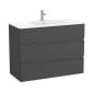 Image of Roca: Victoria-N Unik Wall-hung Vanity Unit with Basin & Three Drawers (1000mm)