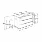Image of Roca: Victoria-N Unik Wall-hung Vanity Unit with Basin & Three Drawers (1000mm)