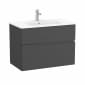 Image of Roca: Victoria-N Unik Wall-hung Vanity Unit with Basin & Two Drawers (800mm)