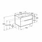 Image of Roca: Victoria-N Unik Wall-hung Vanity Unit with Basin & Two Drawers (800mm)