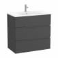 Image of Roca: Victoria-N Unik Wall-hung Vanity Unit with Basin & Three Drawers (800mm)