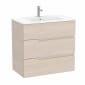 Image of Roca: Victoria-N Unik Wall-hung Vanity Unit with Basin & Three Drawers (800mm)