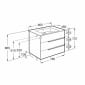 Image of Roca: Victoria-N Unik Wall-hung Vanity Unit with Basin & Three Drawers (800mm)