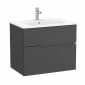 Image of Roca: Victoria-N Unik Wall-hung Compact Vanity Unit with Basin & Two Drawers (700mm)