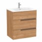 Image of Roca: Victoria-N Unik Wall-hung Vanity Unit with Basin & Three Drawers (700mm)