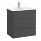 Image of Roca: Victoria-N Unik Wall-hung Vanity Unit with Basin & Three Drawers (700mm)