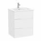Image of Roca: Victoria-N Unik Wall-hung Vanity Unit with Basin & Three Drawers (600mm)